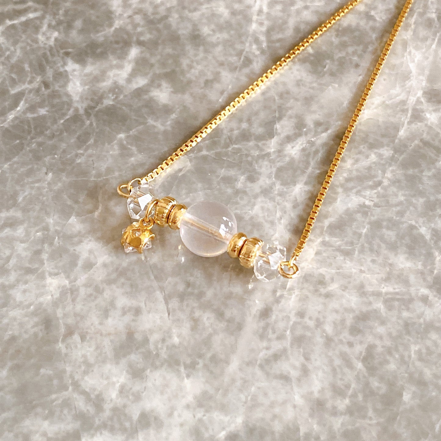 【9月限定】Aldebaran〈愛の石 - ローズクォーツ〉チェーンタイプ🌹