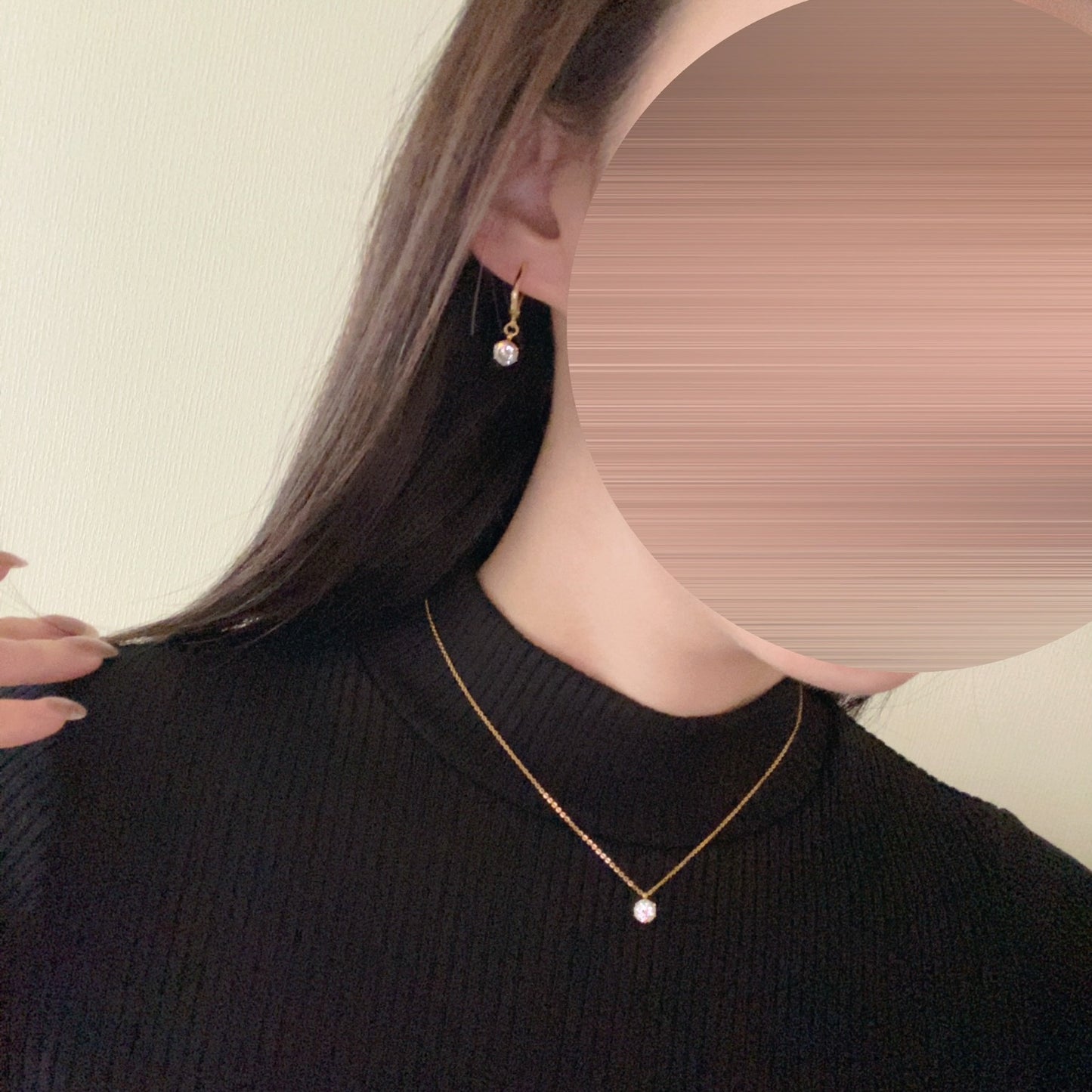 聖なる光の一粒ネックレス (silver)