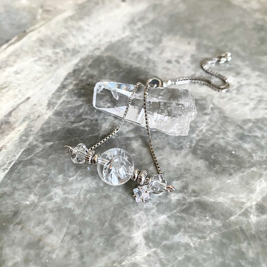 虹入り水晶｜幸運を呼び込むチェーンブレスレット