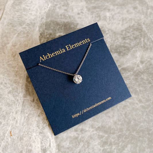 聖なる光の一粒ネックレス (silver)