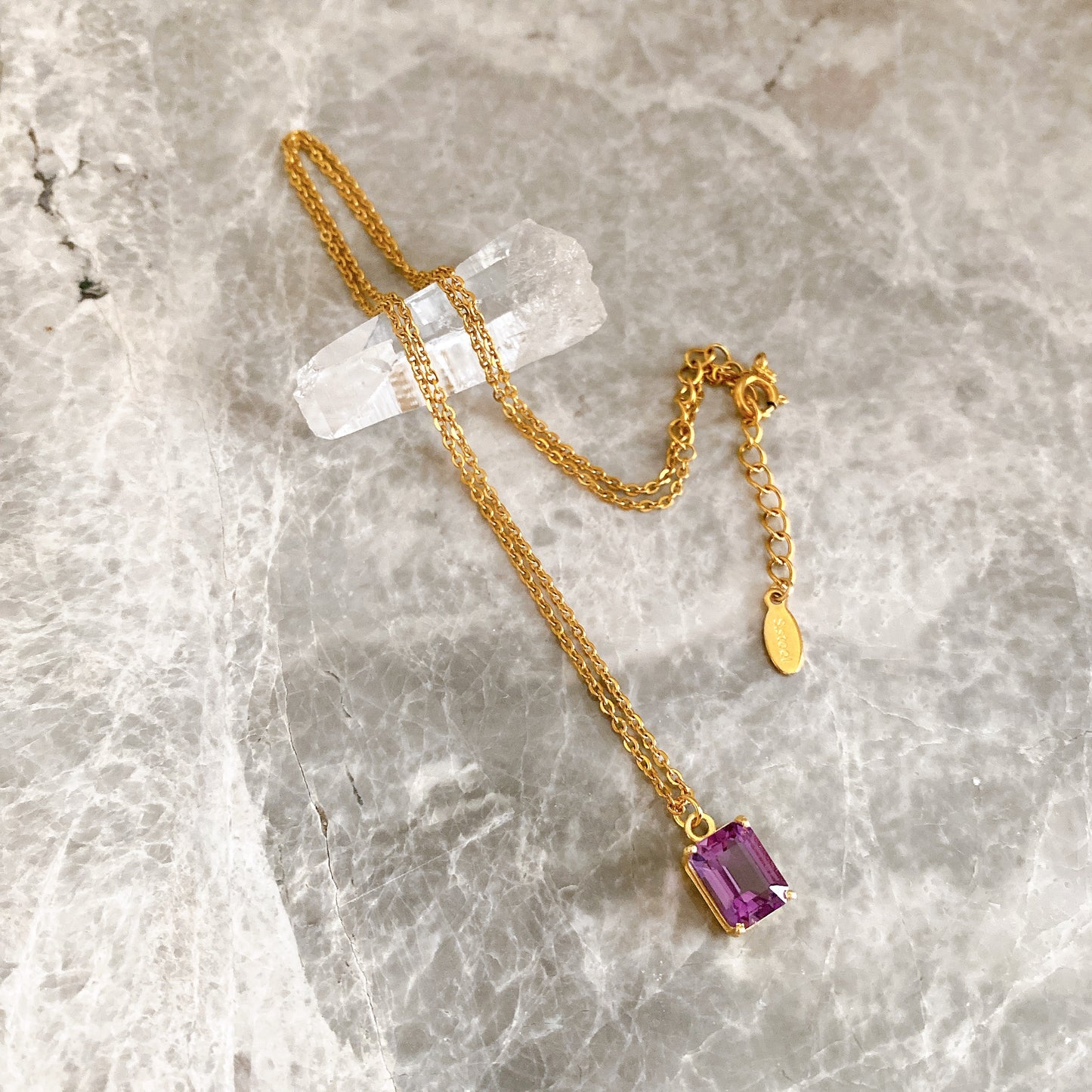 【Astra】アメジスト・ネックレス｜持ち歩く聖域｜2月誕生石・サージカルステンレス