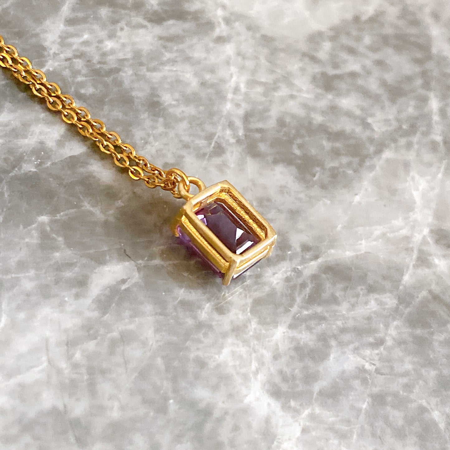 【Astra】アメジスト・ネックレス｜持ち歩く聖域｜2月誕生石・サージカルステンレス