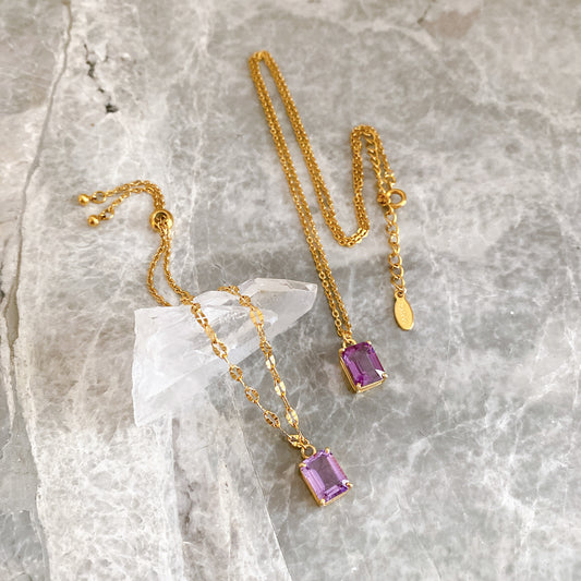 【Astra/数量限定セット】アメジスト・ジュエリーセット｜持ち歩く聖域｜2月誕生石・サージカルステンレス