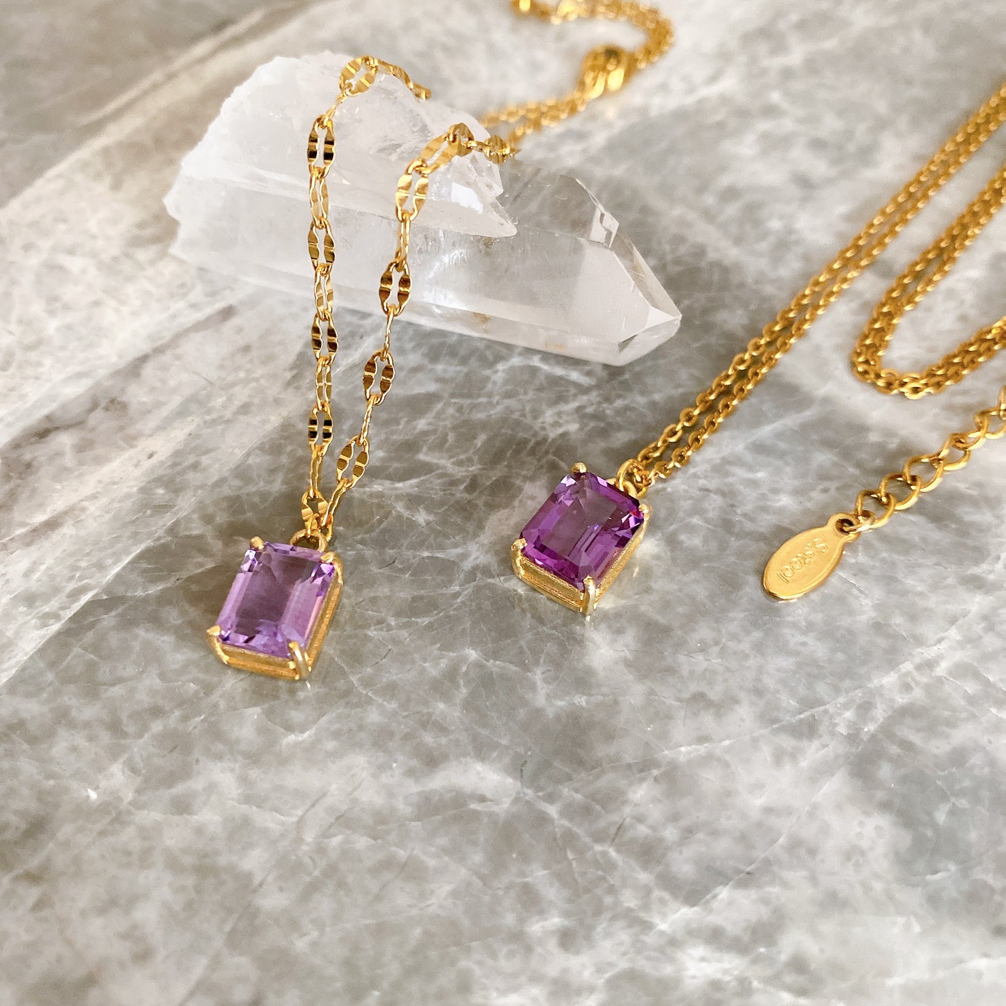 【Astra】アメジスト・ネックレス｜持ち歩く聖域｜2月誕生石・サージカルステンレス