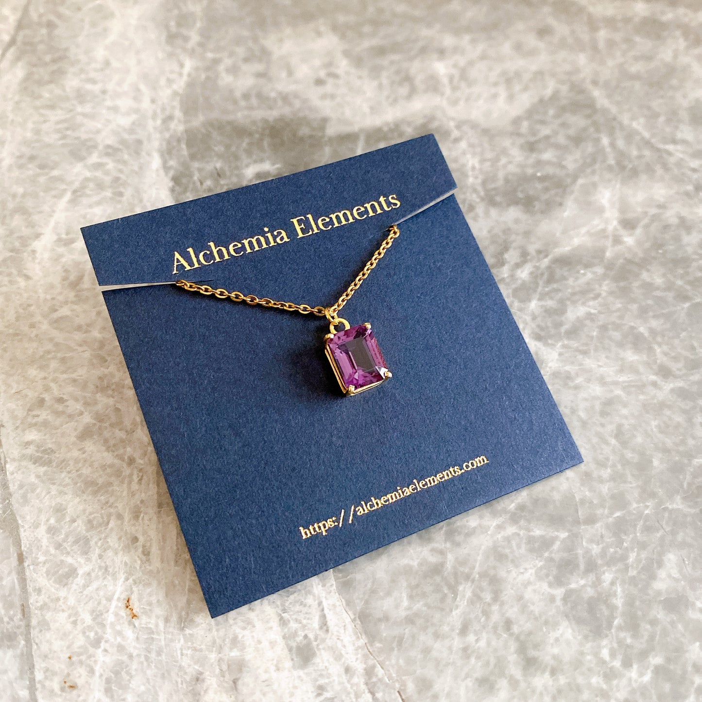 【Astra】アメジスト・ネックレス｜持ち歩く聖域｜2月誕生石・サージカルステンレス