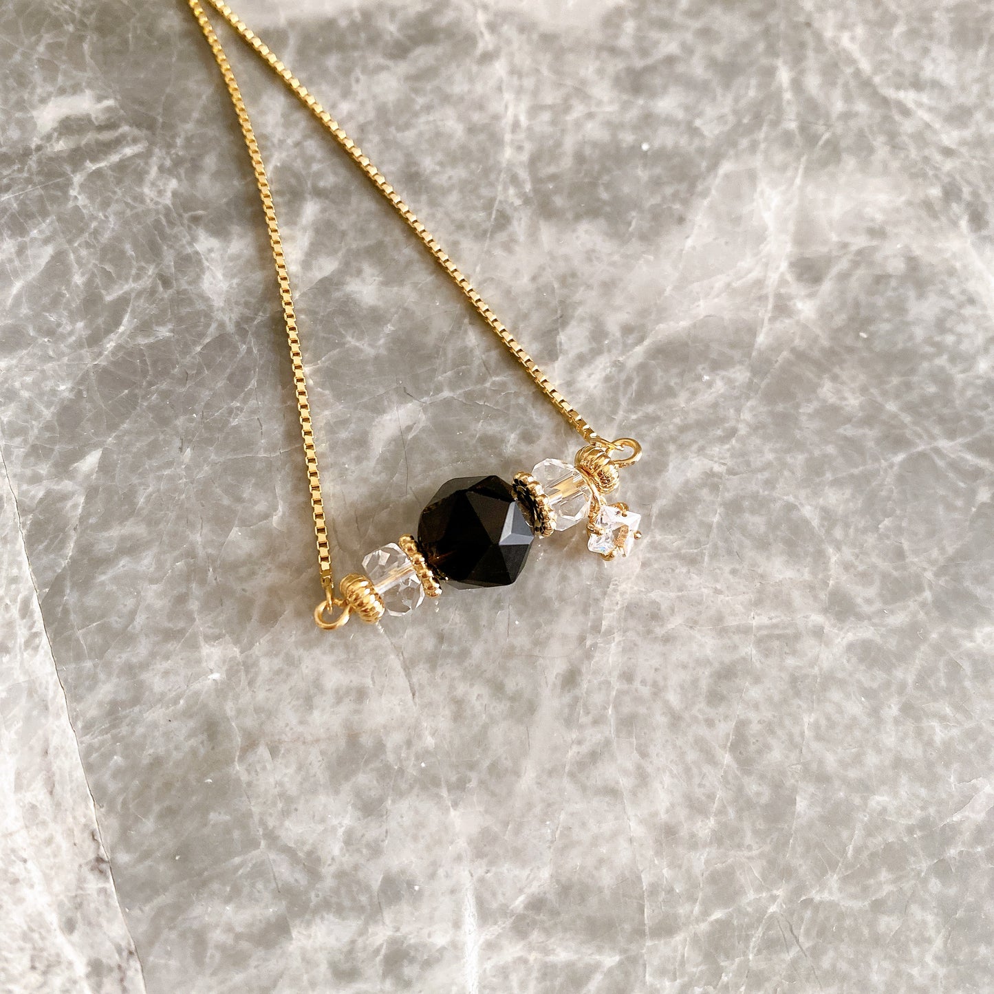 【Simple Series】モリオン・チェーンブレスレット