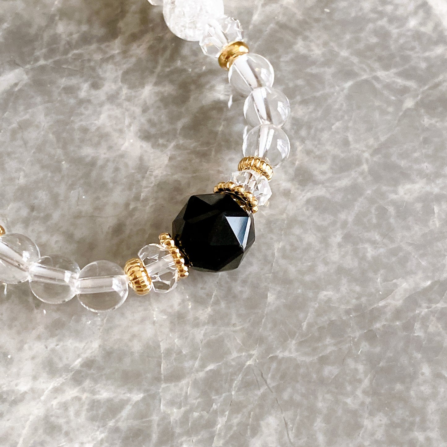 【Simple Series】モリオン・ゴムブレスレット