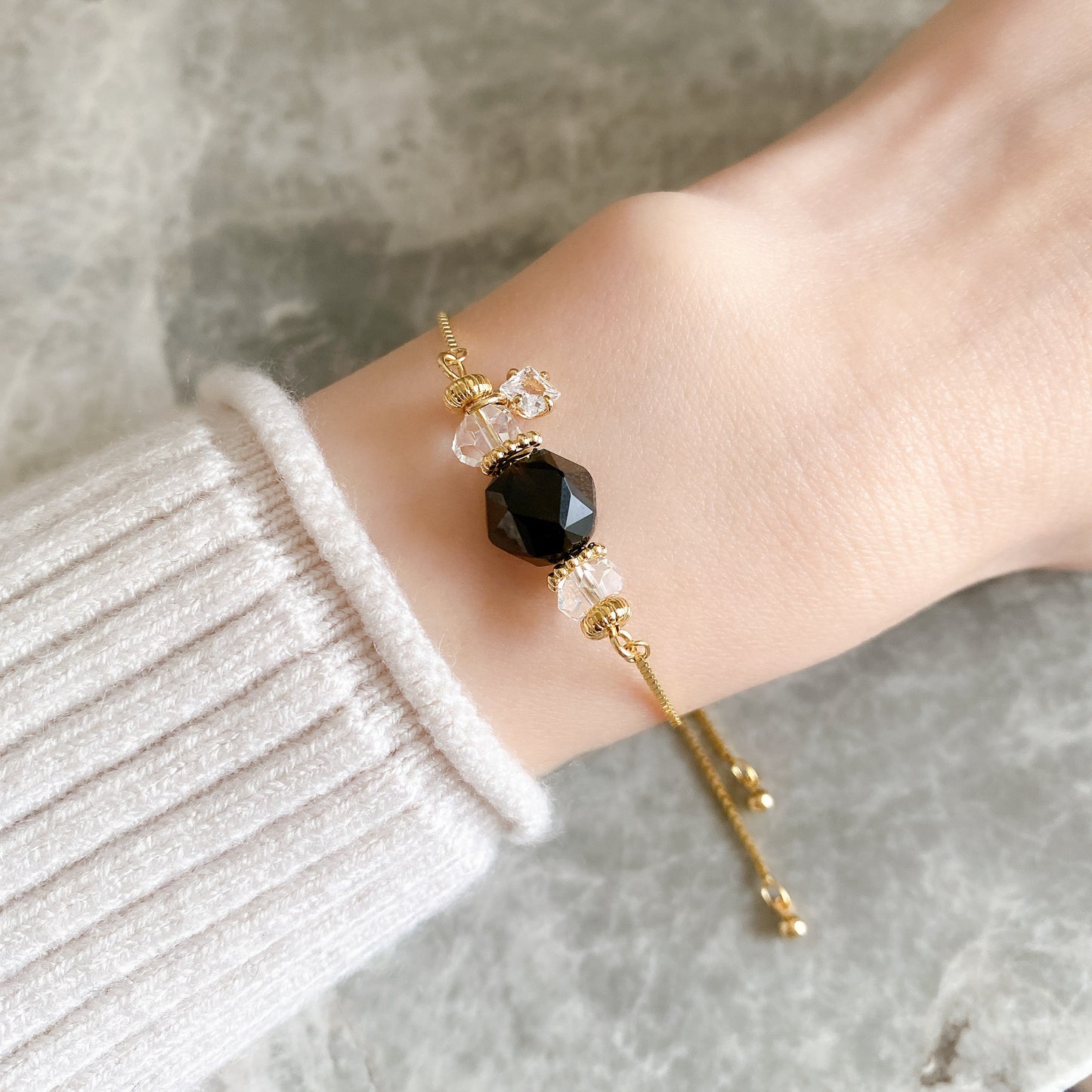 【Simple Series】モリオン・チェーンブレスレット