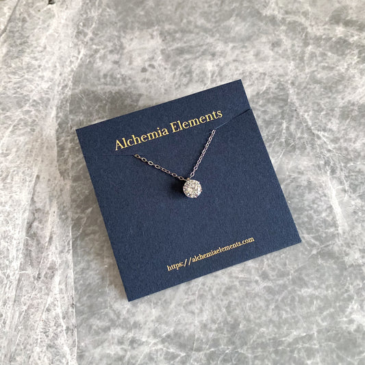 【Astra】5Aランクジルコニア・ネックレス｜4月誕生石｜待受画像付｜サージカルステンレス